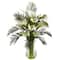 2ft. Calla Lily and Palm Combo Artificial Arrangement with Vase